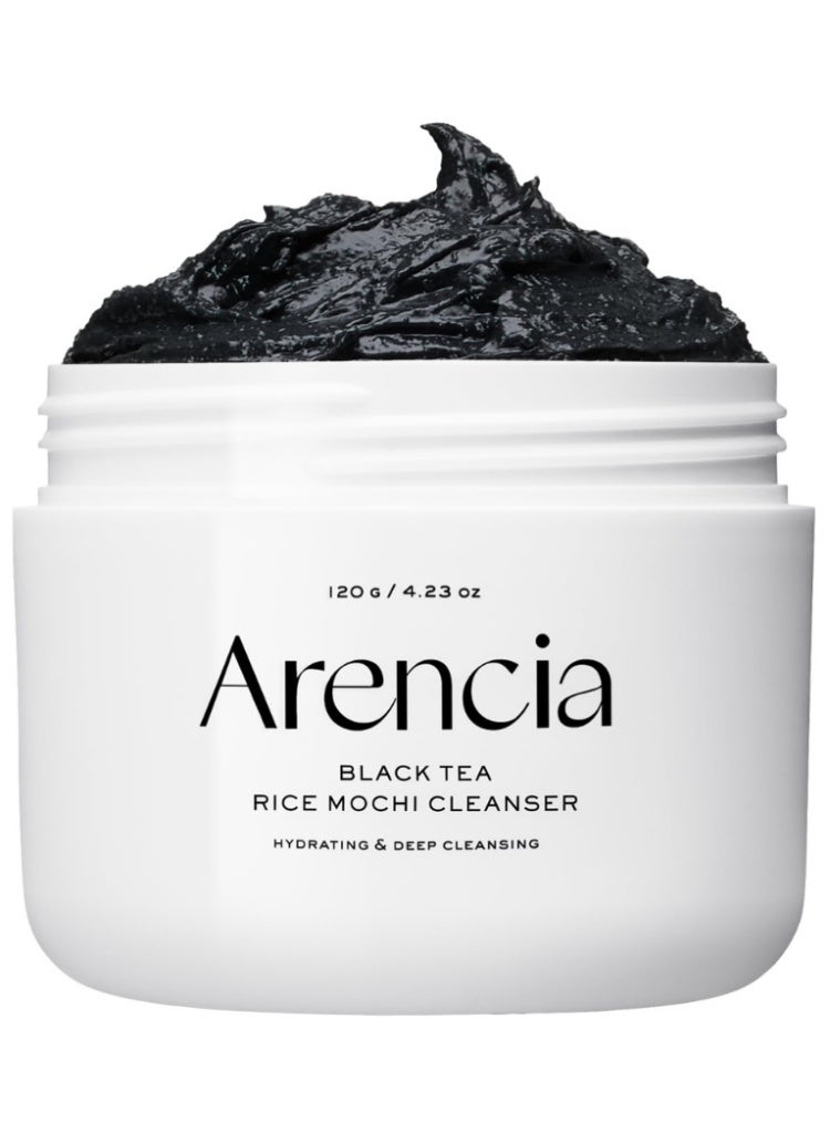 أرينسيا حل انسداد المسام وبهتان البشرة – منظف ARENCIA Black Tea Rice Mochi لتنقية عميقة وتفتيح ونعومة فائقة - Image 1